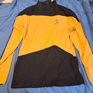 Men's Rubies Costume Co. Star Trek Shirt Size L Gold/Black